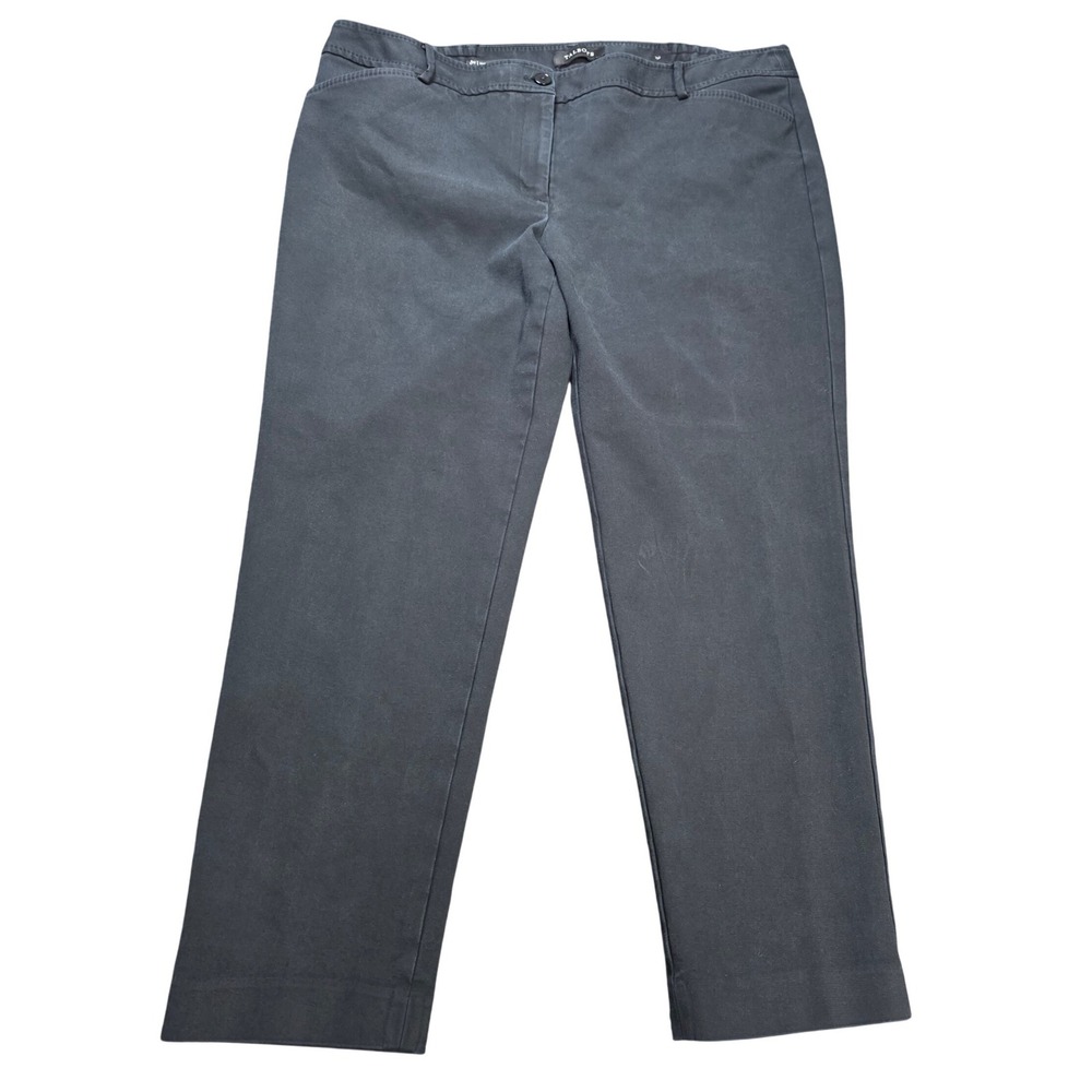 Talbots Hampshire Ankle Pants Women's. SIZE 16W Black Stretch Straight Leg